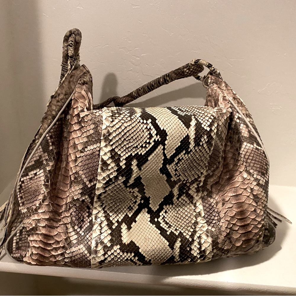 Custom Nwot Python Handbag - Beverly Hills - image 2